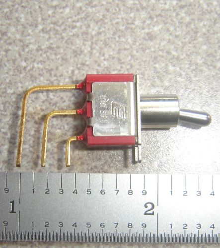 Lot of 3 c&amp;k 7101 e switch 100 sp1 toggle vertical on-none-on, gold pc thru-hole for sale