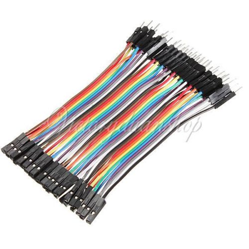 NEW 40pcs 10cm 2.54mm 1pin Male to Female Jumper Wire Dupont Cable for Arduino