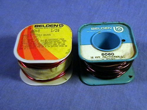 Belden magnet wire 8048 16awg 1/2 lb transformer winding magnetic beldsol + 8060 for sale