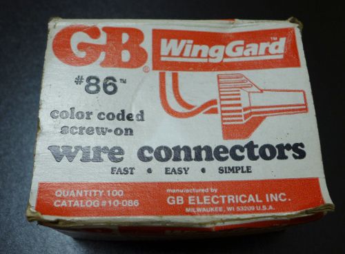 64 ps GB NEW COLOR CODED Orange Wire Guard Wing Screw-On Wire Nut Connectors #86