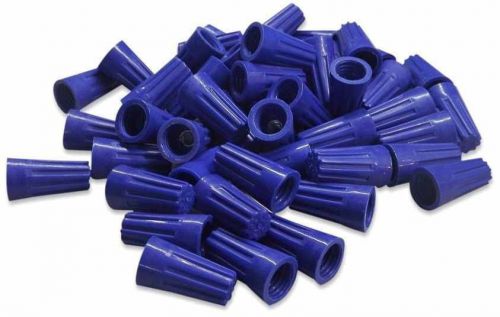 Blue wire nut connectors straight barrel style ul - pack of 1000 nuts -fast ship for sale