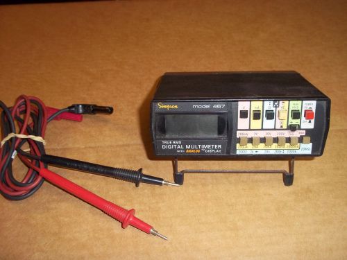 Simpson 467 True RMS Digital Multimeter Voltmeter w/ Leads