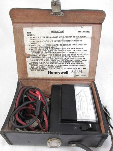 Honeywell W136 Electric Test Meter w/ Leads &amp; Leather Case!