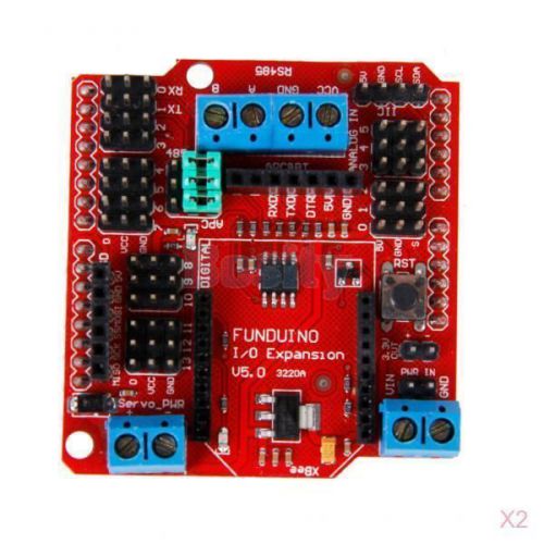 2x I/O Expansion Board V5 Xbee RS485 Bluetooth Sensor Shield for for Arduino DIY