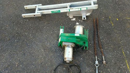GREENLEE 2001 PORTABLE CABLE PULLER and green Lee 2049