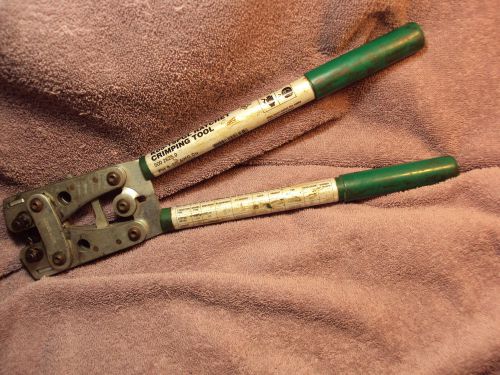 Greenlee k05-1spgl ratchet crimping tool for 8 awg to 1/0 awg cu copper  used for sale