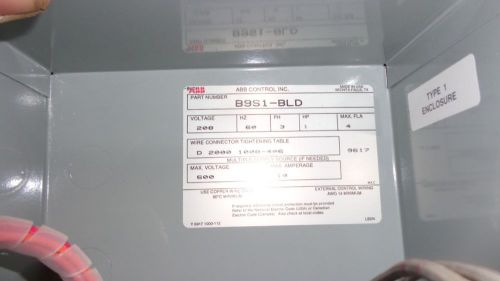 ABB B951 BLD Enclosed Industrial Control Panel M166810