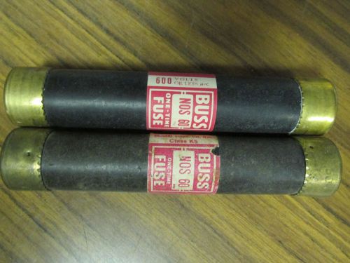 LOT OF 2 BUSS ONE-TIME NOS 60 FUSES  ............   VE-123