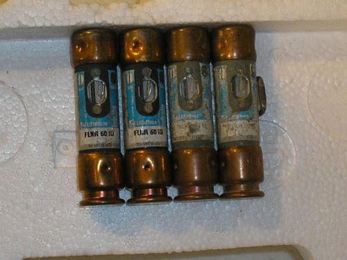 (LOT OF 4)Littelfuse FLRN-60-ID 60A 250v time delay fuse