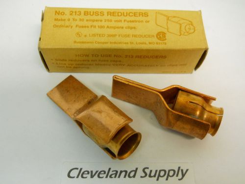 Bussmann no. 213 fuse reducers 100 to 30 amps. 250v ( 1 pair ) new in box for sale
