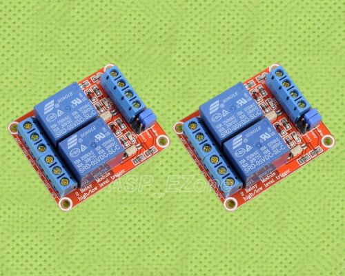 2pcs 5v 2-channel relay module with optocoupler h/l level triger for arduino for sale