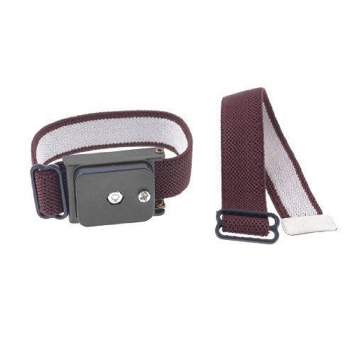 Electrician anti static grounding wrist strap burgundy + band for sale