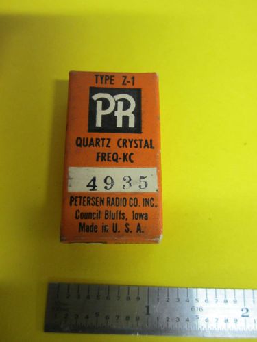 PETERSEN RADIO Z-1 QUARTZ CRYSTAL FREQUENCY 4935 KC WITH ORIGINAL BOX