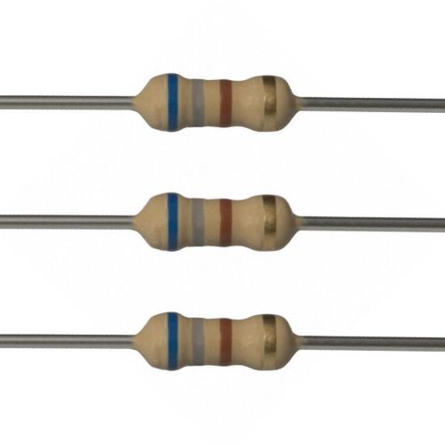 100 x 680 ohm carbon film resistors - 1/2 watt - 5% - 680r - fast usa shipping for sale