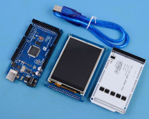 Mega 2560 ATmega2560-16AU Board + 3.2&#034; TFT LCD + TFT LCD Shield for Arduino