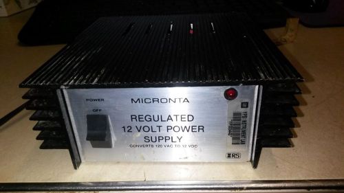 Micronta 22-120a regulated 12 volt power supply converts 120 vac to 12 vdc for sale