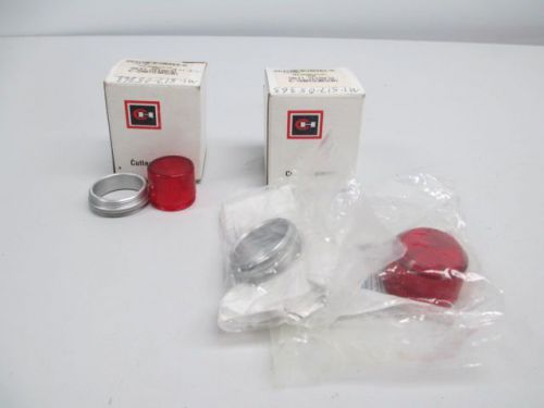 Lot 2 new cutler hammer 10250ed1065-3 pushbutton lens red d236623 for sale