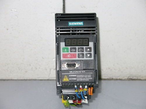 Siemens 6se9211-5ba40 micromaster ac drive, 230 vac, .33 hp, 250 watts for sale