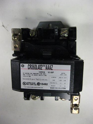 Ge cr360l402**aaaz 15d22g002 60a 2p contactor ( 120 volt coil ) for sale