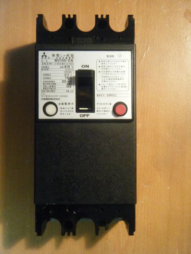 Mitsubishi NV100-CA 3 Pole, 415VAC, 75 Amp Circuit Breaker