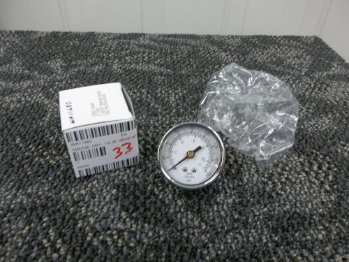 Utility pressure gauge 1-160 psi dry air gas 2&#034; 1/4&#034; npt brass 102d-204f new for sale