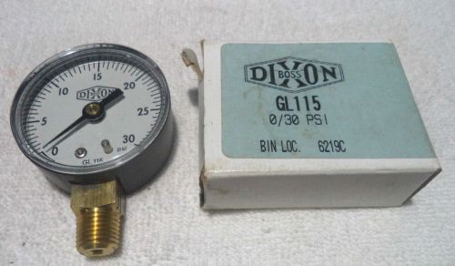 DIXON BOSS GL115 0/30 PSI Gauge-FREE SHIPPING