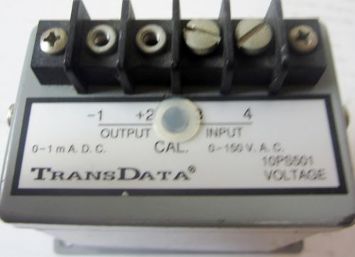 Transdata 10ps501 transducer, 0-150vac 0-1madc - used for sale