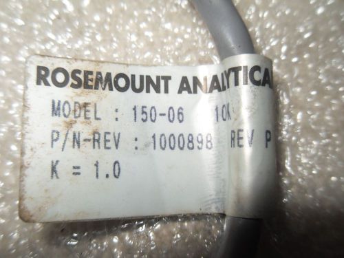 (RR15-3) 1 USED ROSEMOUNT 150-06 1000898 REV P SUBMERSION CONDUCTIVITY SENSOR