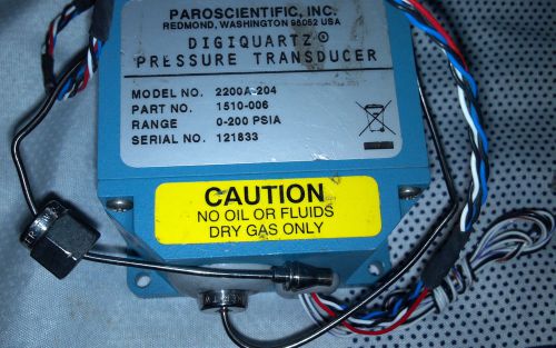 PAROSCIENTIFIC INC Model 2200A-204 Digiquartz Pressure Absolute Transducers