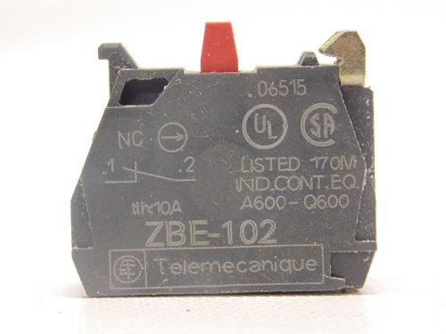 Telemecanique switch contact block zbe-102. (r5-1-29) for sale