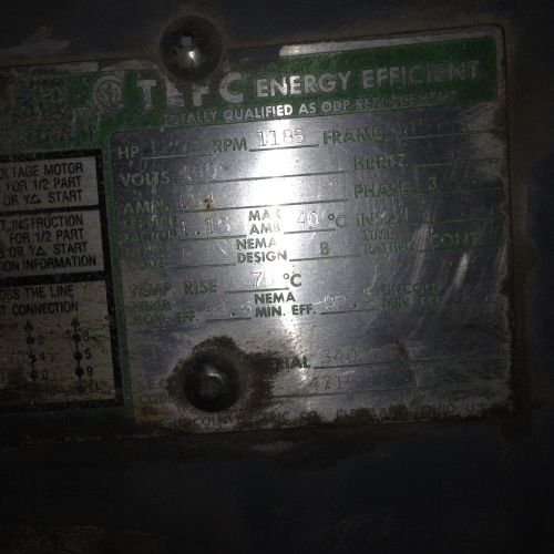125 hp, 1185 rpm, 445t, lincoln a.c. tefc energy efficient for sale