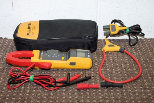 Fluke (381) remote display true rms clamp meter with leads + iflex + case/#baj for sale