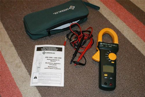 Greenlee CM-1300 1000A AC Clamp meter  with case and manual