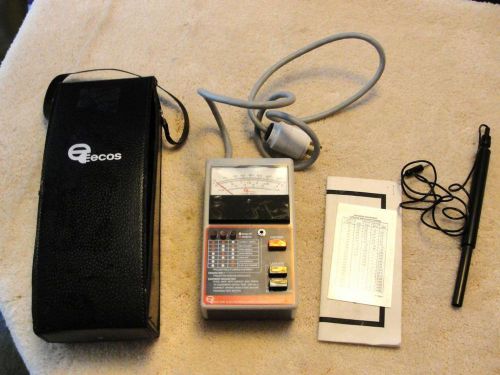 ECOS MODEL 1020 MULTIMETER GROUND IMPEDANCE TESTER WORKS WITH ALL ACCESSORIES