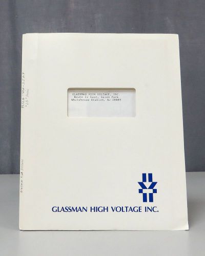Glassman High Voltage LG Series Instruction Manual