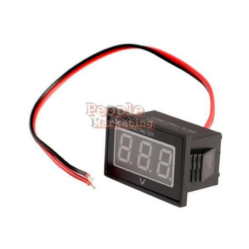 Mini Waterproof DC 2.5 to 30V Red LED Panel Meter DC Digital Voltmeter Two-wire