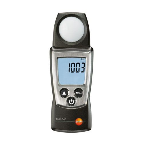 Testo 540 Light Meter, Min/Max, Hold Functions, Incl. Protective Cap, Cal Cert