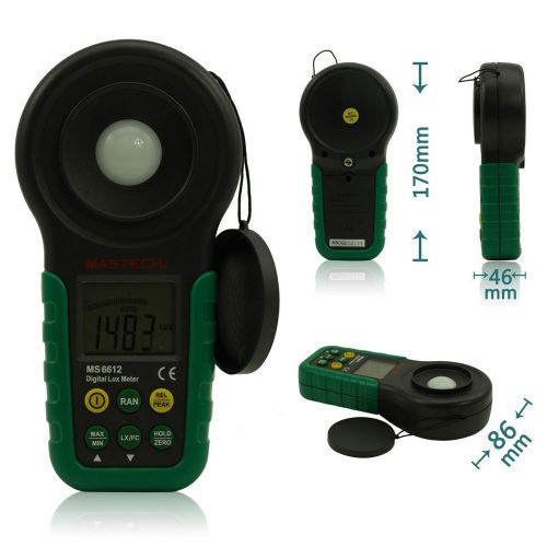 Mastech MS6612 Pro Multi Function Lux Meter Light Meter Foot Candle Auto Range