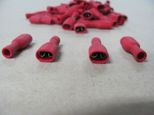 RED ELECTRICAL CRIMP TERMINALS FEMALE SPADE 6.3MM  PACKET OF 100