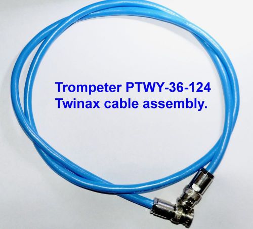 Trompeter  PTWY-36-124  TRB Twinax  Cable Assembly 3 tab style connectors.