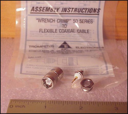 TROMPETER PL50-1 , TPS coaxial RF connector , 50 ohm , for RG-58