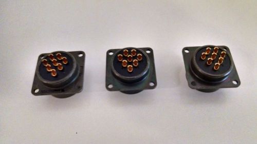 New lot of (3) amphenol pt02e-16-8p connector adapter plugs for sale