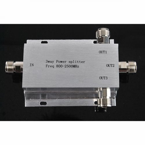 800-2500MHz 3-way Power Divider N-Type female connector,140X85x22mm # PD-1537