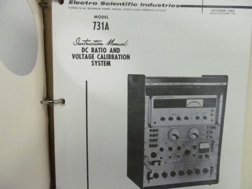 ESI 731A DC Radio &amp; Voltage Calibration System Instruction Manual w/schematics