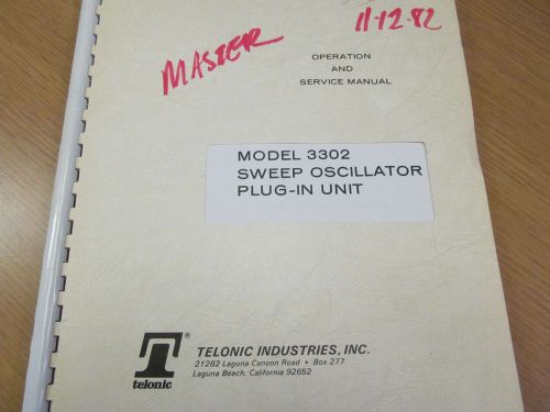 Telonic 3302 Sweep Oscillator Operation and Service Manual w/ Schematics  46269