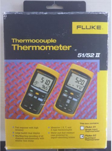 Fluke 52 ii dual input digital thermometer for sale