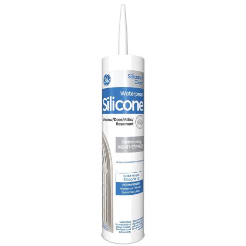 New General Electric GE012A Window and Door Silicone I Caulk, 9.8-Ounce, Clear