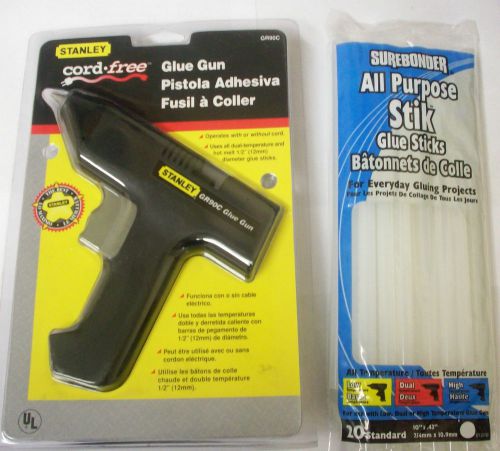 Stanley professional heavy duty cord free glue gun w/ 40 - 10&#034; glue sticks for sale