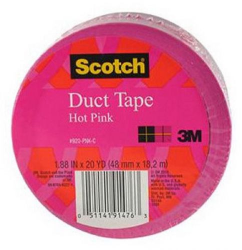 3M Scotch 1.88&#034; In x 20YD Hot Pink Duct Tape 920-PNK-C