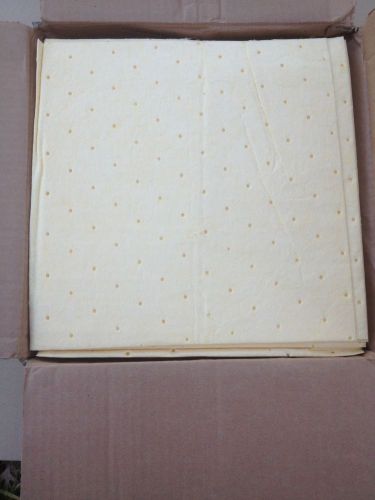 Spilfyter s2-71 sm sorbent yellow hazmat pads 12&#034; x 12&#034; 100 pack for sale